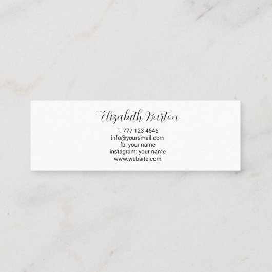 Algemeen visitekaartje (Achterkant)