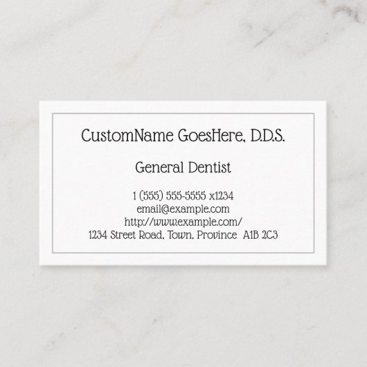 Algemeen Visitekaartje met lage sleutels (Voorkant)