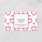 Algemeen visitekaartje met liefdeshart. (Voorkant)