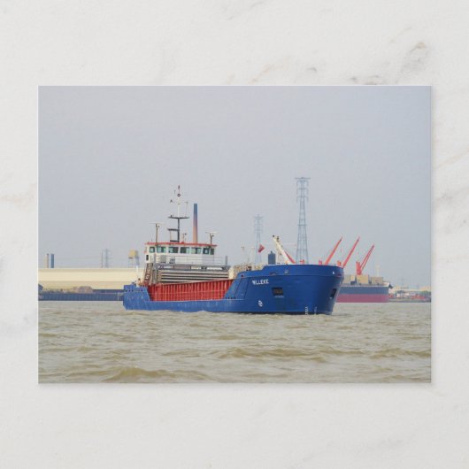Algemeen vrachtschip Willeke Briefkaart (Voorkant)