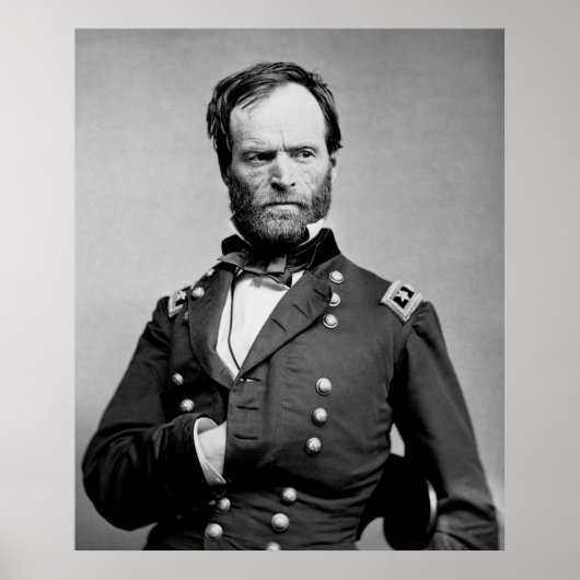 ALGEMEEN WILLIAM TECUMSEH SHERMAN VAN DE UNIE POSTER (Voorkant)