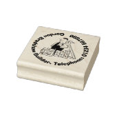 Algemene Bouwer met de Materialen van de Bouw. Rubberstempel (Stempel)