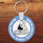 Algemene Bouwer met de Materialen van de Bouw. Sleutelhanger (Voorkant)
