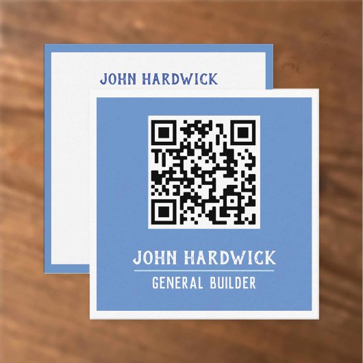 Algemene bouwer met QR Code Square Visitekaartje