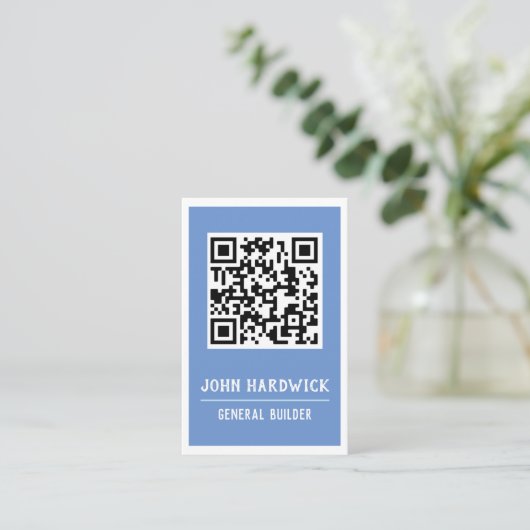 Algemene Bouwer met Visitekaartje QR-code (Staand voorkant)
