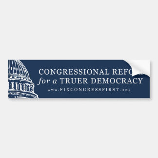 Algemene bumpersticker wit op blauw
