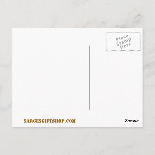 ALGEMENE CUSTER, IK WIL NIET GAAN BRIEFKAART (Achterkant)