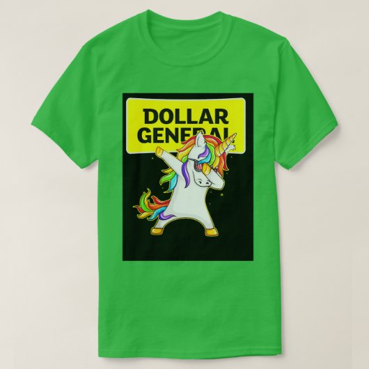 Algemene dollar Unicorn Dabbing T-shirt (Design voorkant)