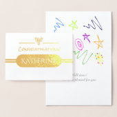 Algemene felicitaties met rijzende feniks embleem folie kaarten (Display)