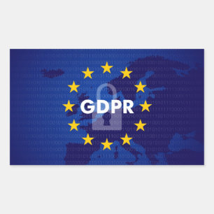 Algemene gegevensbeschermingsverordening, beveilig rechthoekige sticker