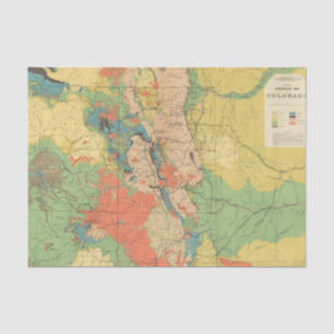 Algemene geologische kaart van Colorado Tissuepapier