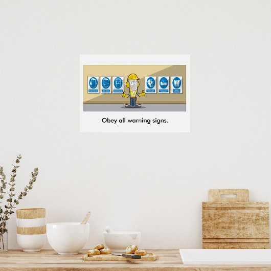 Algemene gezondheids- en veiligheidsdrempel 003 poster (Keuken)