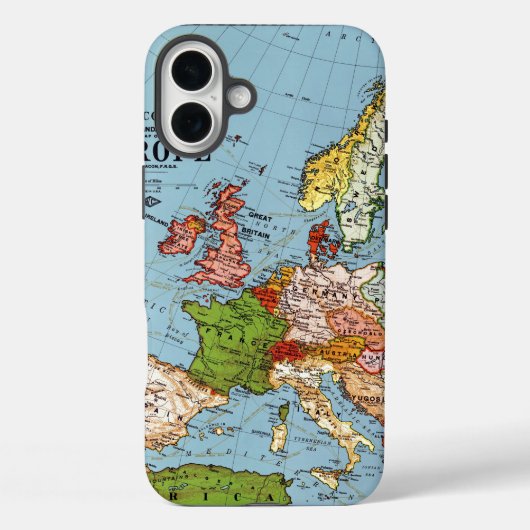 Algemene kaart van de  Europa 20e eeuw Case-Mate iPhone Case (Achterkant)