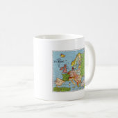 Algemene kaart van de Europa 20e eeuw Koffiemok (Voorkant rechts)