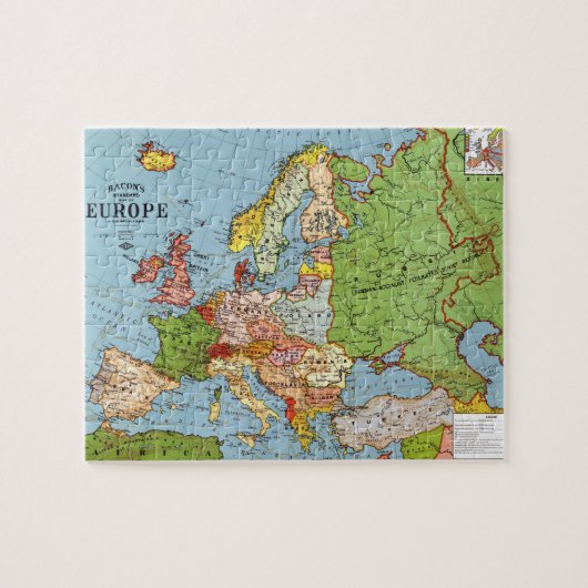 Algemene kaart van de  Europa 20e eeuw Legpuzzel (Horizontaal)
