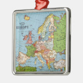 Algemene kaart van de Europa 20e eeuw Metalen Ornament (Links)