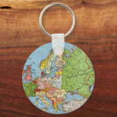 Algemene kaart van de  Europa 20e eeuw Sleutelhanger (Voorkant)
