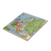 Algemene kaart van de  Europa 20e eeuw Tegeltje (Zijkant)