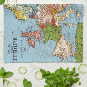 Algemene kaart van de  Europa 20e eeuw Theedoek (Gevouwen)