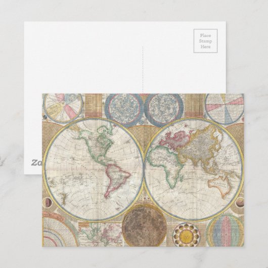 algemene kaart van de wereld (Voorkant / Achterkant)