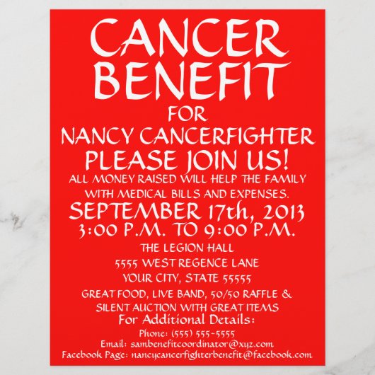 Algemene kankerbijsluiter flyer (Voorkant)