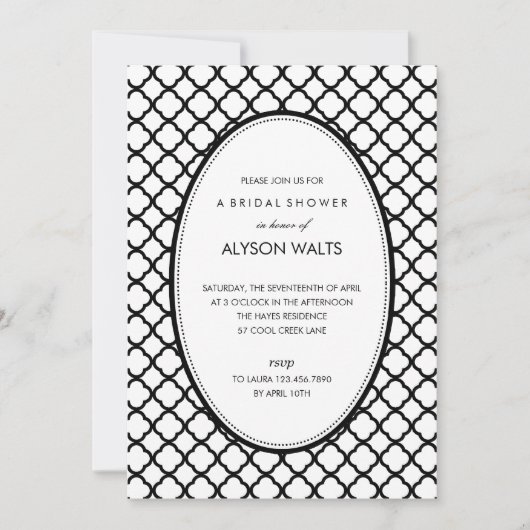 Algemene moderne uitnodiging voor feest (Zwart) (Voorkant)