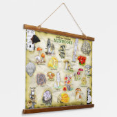 Algemene namen - Tapestry Mushrooms Hangend Wandkleed (Gebogen)