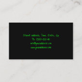 Algemene Tandarts Regenboog Kleur Tand Zwart Kaart Visitekaartje (Achterkant)