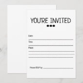 Algemene Uitnodiging (Voorkant / Achterkant)