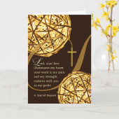 Algemene uitnodiging met Christelijk thema verlich (Gele Bloem)