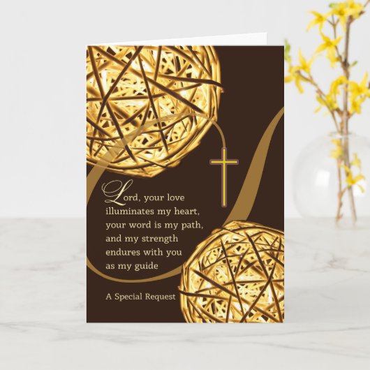 Algemene uitnodiging met Christelijk thema verlich (Gele Bloem)