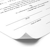 ALGEMENE VERVOERSAANWIJZING 8.5x11 Poster (Hoek)