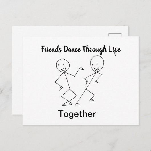 Algemene vriendschap briefkaart (Voorkant / Achterkant)