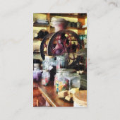 Algemene winkel met snoeppotjes visitekaartje (Achterkant)