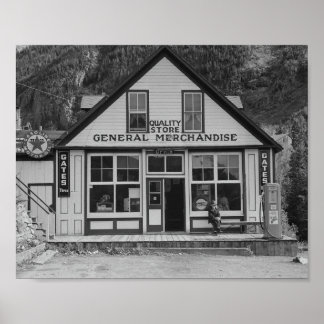 Algemene winkel. Ophir, Colorado, september 1940 Poster