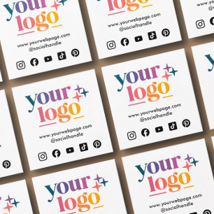 Algemene Zakelijke Logo Sociale Media Vierkante Visitekaartje