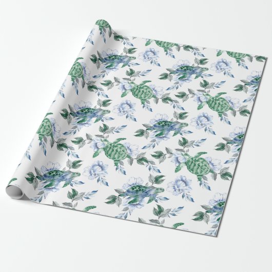 Algemene zeeschildpadden cadeaupapier (Uitgerold)