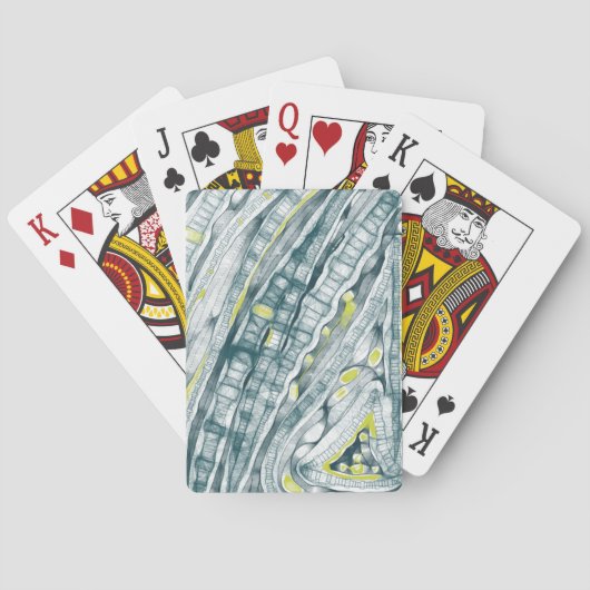 algen onder glas pokerkaarten (Achterkant)