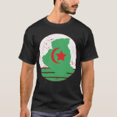 Algeria Flag & Map T-shirt (Voorkant)