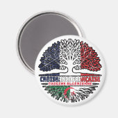 Algeria French France Tree Roots Flag Magneet (Voorkant / Achterkant)