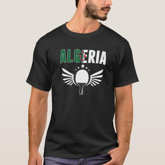 Algeria Ping Pong   Algerian Table Tennis Supporte T-shirt (Voorkant)