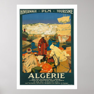 Algeria Vintage Travel Poster