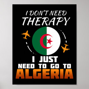 Algeriaanse Vlag I Algerije Vlag I Vakantie Cadeau Poster