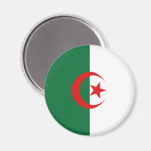 Algérie Aimant Drapeau Fisheye (Recto/Verso)