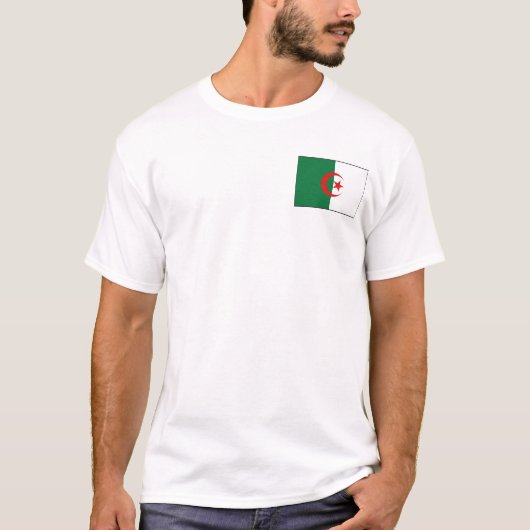 Algérie Drapeau et carte T-shirt (Devant)