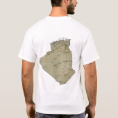 Algérie Drapeau et carte T-shirt (Dos)