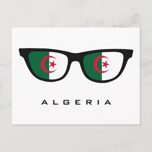 Algérie Shades texte personnalisé et carte postale (Devant)