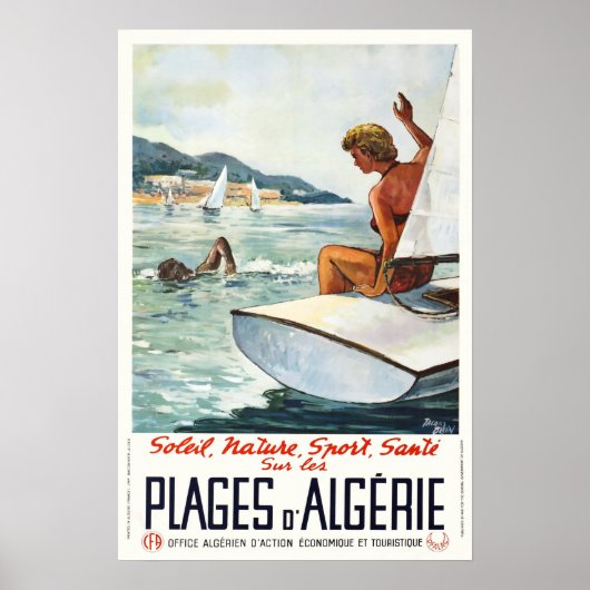Algérie, Soleil, Nature, Sport, Poster Voyage (Devant)