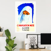 Algerie, Tunisie, Affiche de voyage (Bureau à domicile)