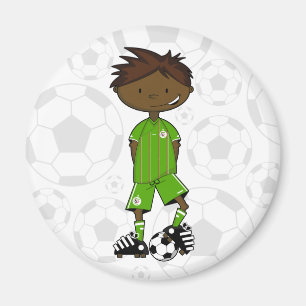 Algérie World Cup Soccer Boy Magnet